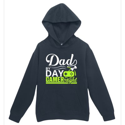 Funny Dad By Day Gamer By Night Gift For By Dad Urban Pullover Hoodie