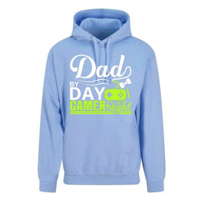 Funny Dad By Day Gamer By Night Gift For By Dad Unisex Surf Hoodie