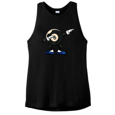 Funny Dabbing Billiard 8 Ball Pool Player Snooker Gift Ladies PosiCharge Tri-Blend Wicking Tank