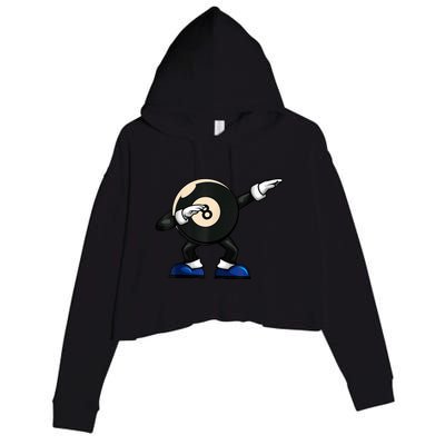 Funny Dabbing Billiard 8 Ball Pool Player Snooker Gift Crop Fleece Hoodie