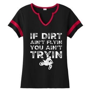 Funny Dirt Bike Riding Mx Motocross Rider Supercross Ladies Halftime Notch Neck Tee