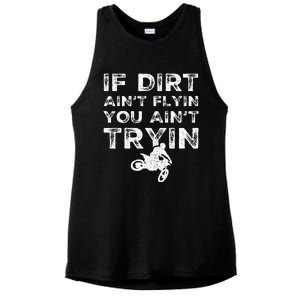 Funny Dirt Bike Riding Mx Motocross Rider Supercross Ladies PosiCharge Tri-Blend Wicking Tank