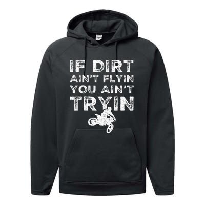 Funny Dirt Bike Riding Mx Motocross Rider Supercross Performance Fleece Hoodie