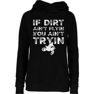 Funny Dirt Bike Riding Mx Motocross Rider Supercross Womens Funnel Neck Pullover Hood