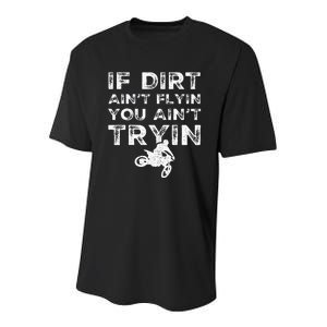 Funny Dirt Bike Riding Mx Motocross Rider Supercross Youth Performance Sprint T-Shirt