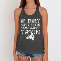 Funny Dirt Bike Riding Mx Motocross Rider Supercross Women's Knotted Racerback Tank