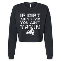 Funny Dirt Bike Riding Mx Motocross Rider Supercross Cropped Pullover Crew