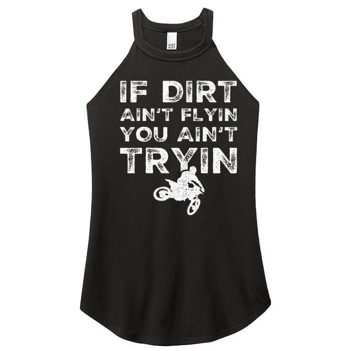 Funny Dirt Bike Riding Mx Motocross Rider Supercross Women's Perfect Tri Rocker Tank