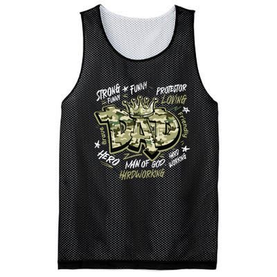 Fathers Day Best Dad Ever Mesh Reversible Basketball Jersey Tank