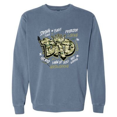 Fathers Day Best Dad Ever Garment-Dyed Sweatshirt