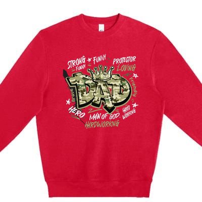 Fathers Day Best Dad Ever Premium Crewneck Sweatshirt