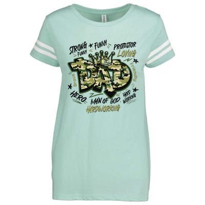 Fathers Day Best Dad Ever Enza Ladies Jersey Football T-Shirt