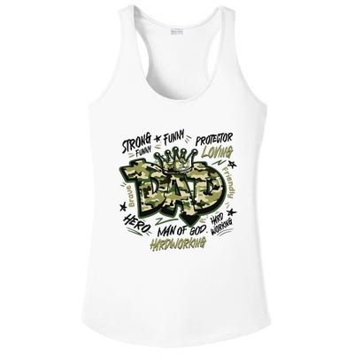 Fathers Day Best Dad Ever Ladies PosiCharge Competitor Racerback Tank