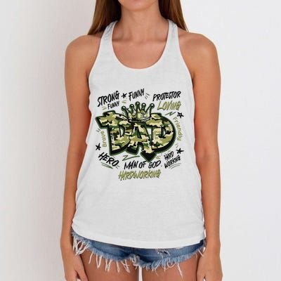 Fathers Day Best Dad Ever Women's Knotted Racerback Tank