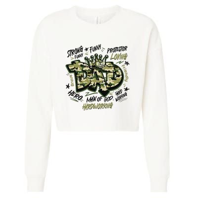 Fathers Day Best Dad Ever Cropped Pullover Crew