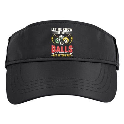 Father's Day Billiards Let Me Know If My Balls Gift For Dad Adult Drive Performance Visor