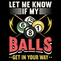 Father's Day Billiards Let Me Know If My Balls Gift For Dad Cropped Pullover Crew