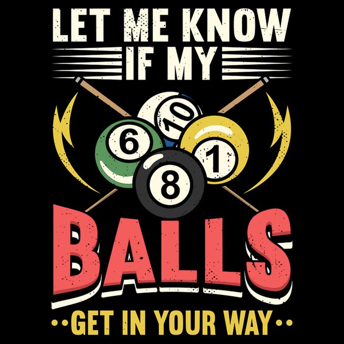 Father's Day Billiards Let Me Know If My Balls Gift For Dad Cropped Pullover Crew
