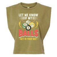 Father's Day Billiards Let Me Know If My Balls Gift For Dad Garment-Dyed Women's Muscle Tee