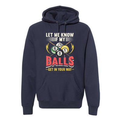 Father's Day Billiards Let Me Know If My Balls Gift For Dad Premium Hoodie