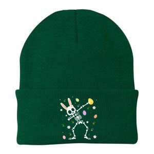 Funny Dabbing Bunny Skeleton Hunting Eggs easter Knit Cap Winter Beanie