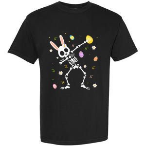 Funny Dabbing Bunny Skeleton Hunting Eggs easter Garment-Dyed Heavyweight T-Shirt