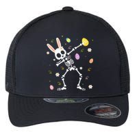 Funny Dabbing Bunny Skeleton Hunting Eggs easter Flexfit Unipanel Trucker Cap