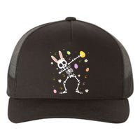 Funny Dabbing Bunny Skeleton Hunting Eggs easter Yupoong Adult 5-Panel Trucker Hat