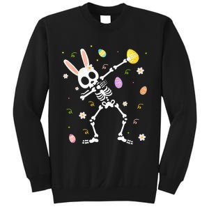 Funny Dabbing Bunny Skeleton Hunting Eggs easter Sweatshirt