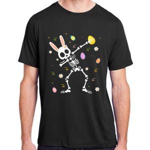 Funny Dabbing Bunny Skeleton Hunting Eggs easter Adult ChromaSoft Performance T-Shirt