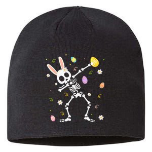 Funny Dabbing Bunny Skeleton Hunting Eggs easter Sustainable Beanie