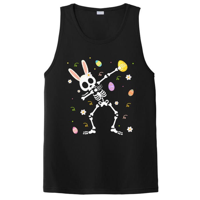 Funny Dabbing Bunny Skeleton Hunting Eggs easter PosiCharge Competitor Tank