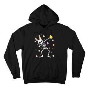 Funny Dabbing Bunny Skeleton Hunting Eggs easter Tall Hoodie