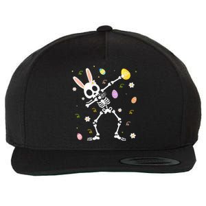 Funny Dabbing Bunny Skeleton Hunting Eggs easter Wool Snapback Cap