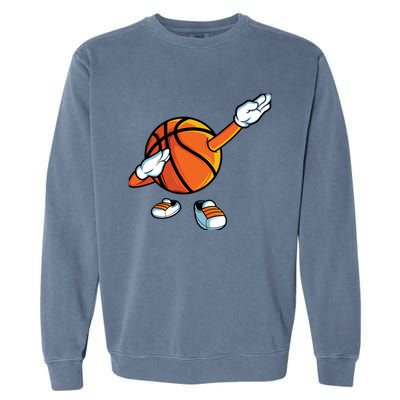 Funny Dabbing Basketball Dancing Ball Game In Shoes For Boy Garment-Dyed Sweatshirt