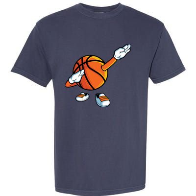 Funny Dabbing Basketball Dancing Ball Game In Shoes For Boy Garment-Dyed Heavyweight T-Shirt