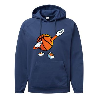 Funny Dabbing Basketball Dancing Ball Game In Shoes For Boy Performance Fleece Hoodie