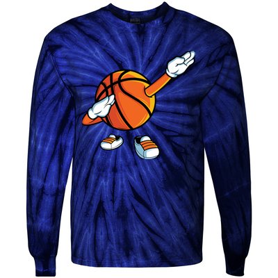 Funny Dabbing Basketball Dancing Ball Game In Shoes For Boy Tie-Dye Long Sleeve Shirt