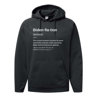 Funny Definition BidenFlation The Cost Of Voting Disaster Performance Fleece Hoodie