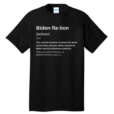 Funny Definition BidenFlation The Cost Of Voting Disaster Tall T-Shirt