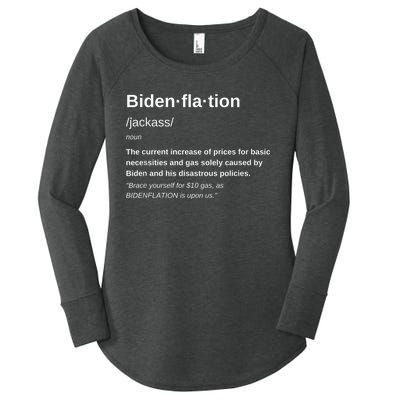 Funny Definition BidenFlation The Cost Of Voting Disaster Women's Perfect Tri Tunic Long Sleeve Shirt