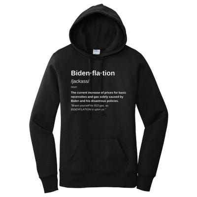 Funny Definition BidenFlation The Cost Of Voting Disaster Women's Pullover Hoodie