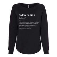 Funny Definition BidenFlation The Cost Of Voting Disaster Womens California Wash Sweatshirt