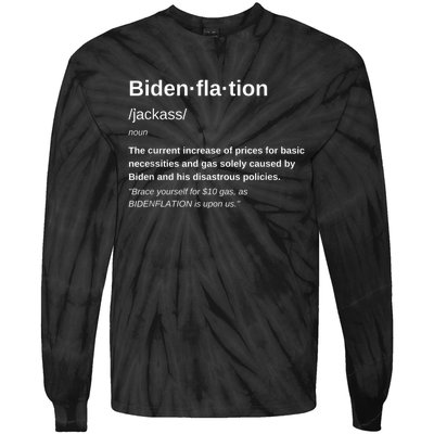 Funny Definition BidenFlation The Cost Of Voting Disaster Tie-Dye Long Sleeve Shirt