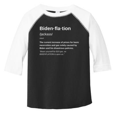 Funny Definition BidenFlation The Cost Of Voting Disaster Toddler Fine Jersey T-Shirt