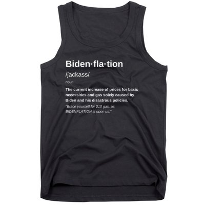 Funny Definition BidenFlation The Cost Of Voting Disaster Tank Top