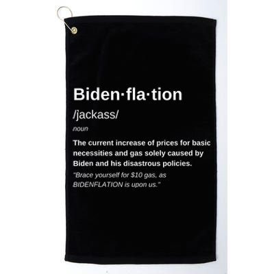 Funny Definition BidenFlation The Cost Of Voting Disaster Platinum Collection Golf Towel