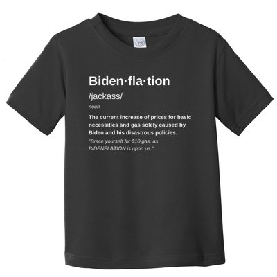 Funny Definition BidenFlation The Cost Of Voting Disaster Toddler T-Shirt