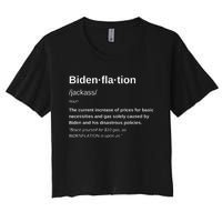 Funny Definition BidenFlation The Cost Of Voting Disaster Women's Crop Top Tee