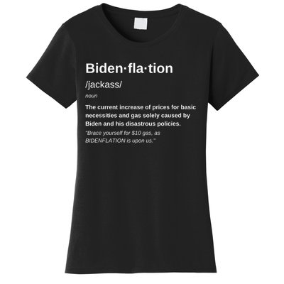 Funny Definition BidenFlation The Cost Of Voting Disaster Women's T-Shirt